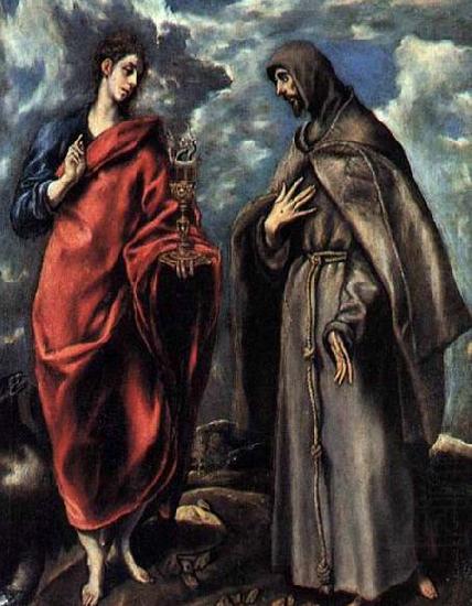 GRECO, El St John the Evangelist and St Francis china oil painting image